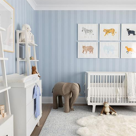 stripes in modern nursery