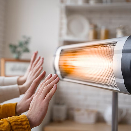 gas heater to warm home in winter