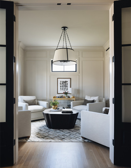 panelling in living room