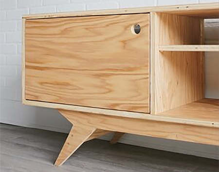 plywood tv console