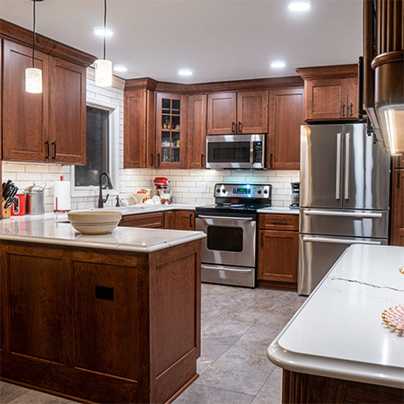 stainless steel appliances for wood kitchen