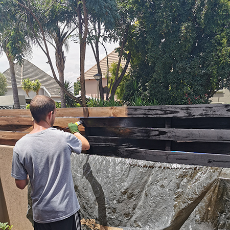 how to treat outdoor pine fence