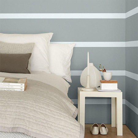 horizontal strips on walls
