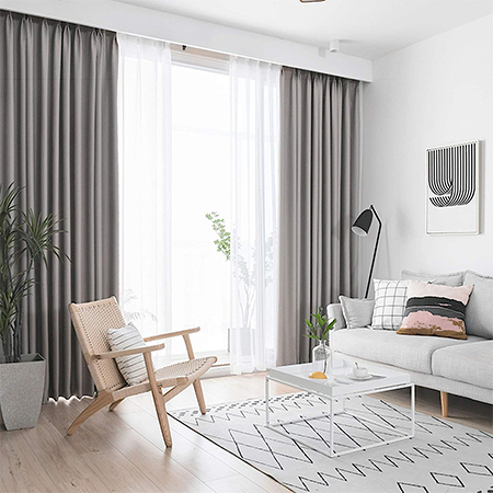 Curtains tone lighter or darker than wall colours
