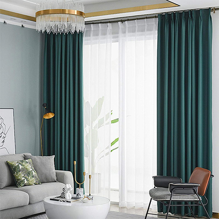 Curtains tone lighter or darker than wall colours