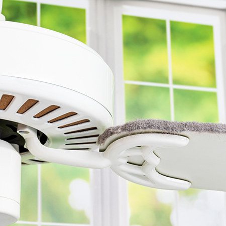deep clean ceiling fan
