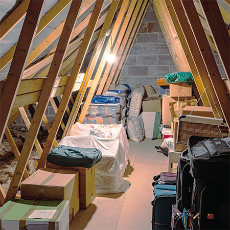use attic or roof space for storage