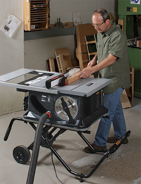 The SawStop Jobsite Saw offers convenience, versatility and mobility with cutting-edge Flesh Detection technology