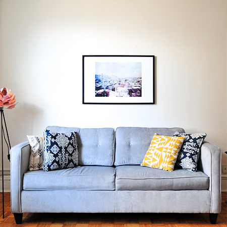 art that is too small for the wall or sofa
