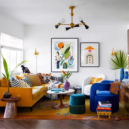 over cluttered living room