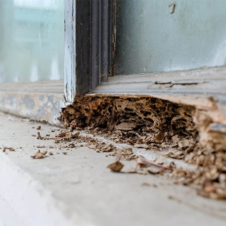 prevent ants eating wooden window frames