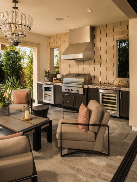 What comprises and outdoor kitchen?