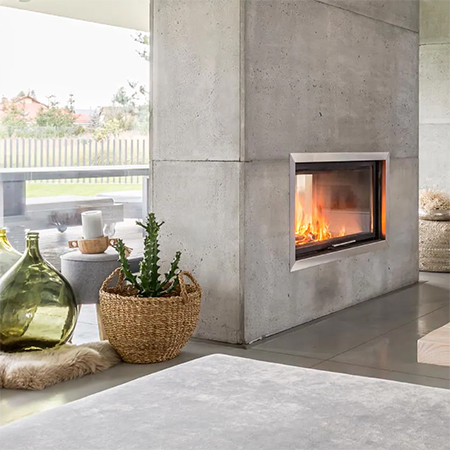 concrete fireplace ideas