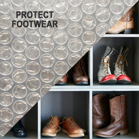 bubble wrap to protect footwear and boots
