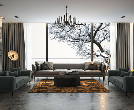 interior design rendering winter