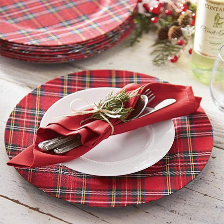 make charger plates with festive touch