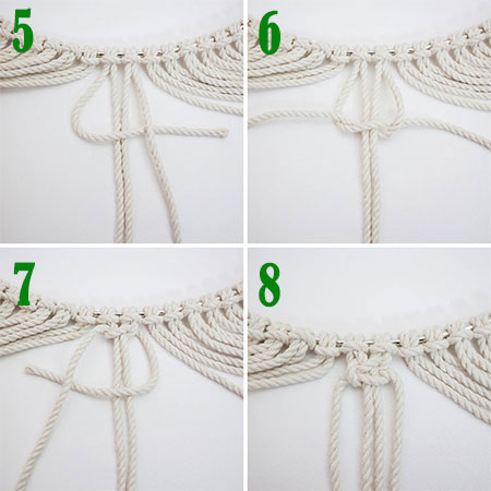 how do you use macrame to frame a mirror