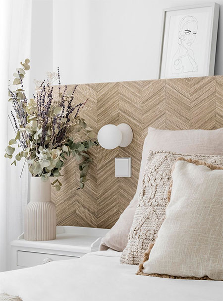 modern organic design in bedroom