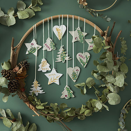 Make a Festive Wreath with Air-Dry Clay