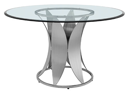 custom steel base for glass top coffee table