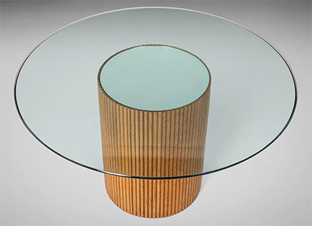 dowel base for glass top dining table