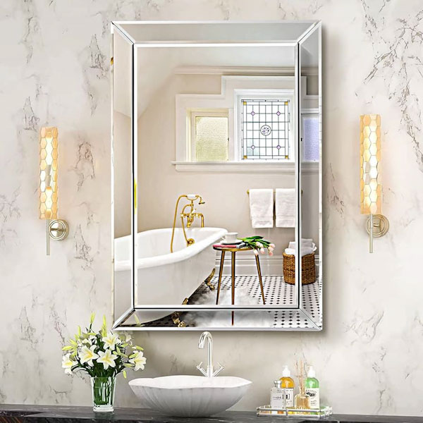 Bathrooms are the most obvious place for mirrors, but where you place them can make a big difference.