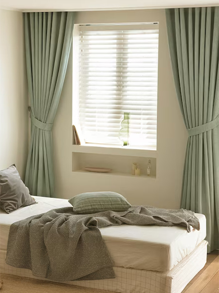 lined curtains to block out sound