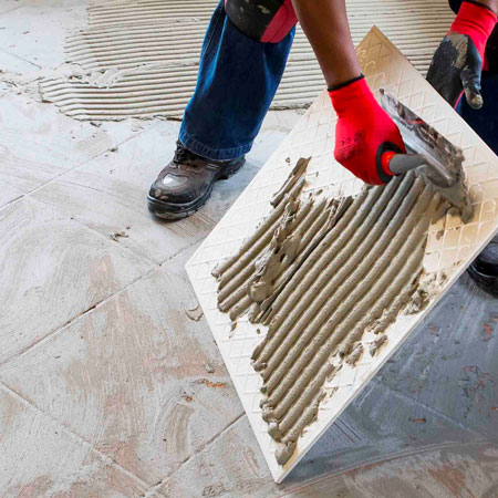 How to lay tiles over existing tiled floor