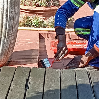 best way to paint paving or concrete