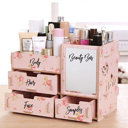 scroll saw makeup organiser beauty station