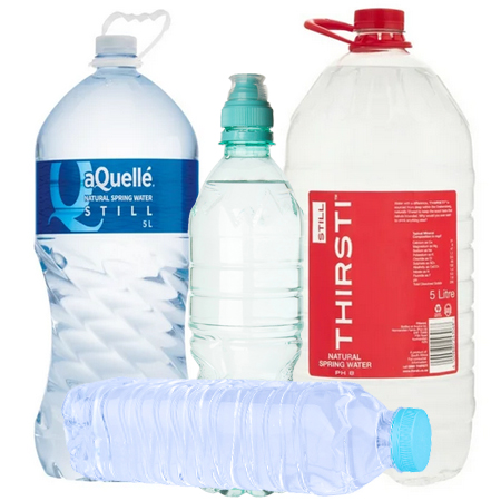 Purchase a few 5 litre bottles of drinking water and refill these with fresh filtered water once empty.