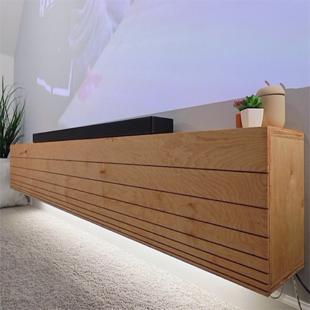 Plans To Build A Floating Media Console