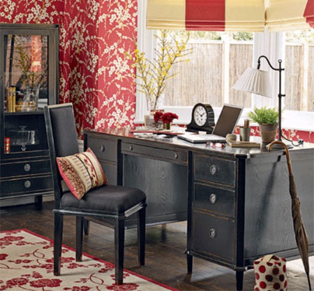 Decorate for a glamorous home office