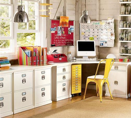 Decorate for a glamorous home office