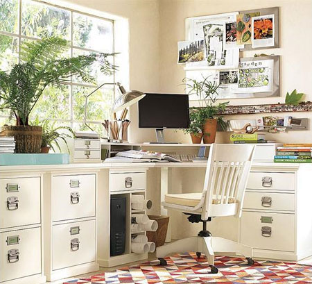 Decorate for a glamorous home office