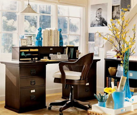 Decorate for a glamorous home office