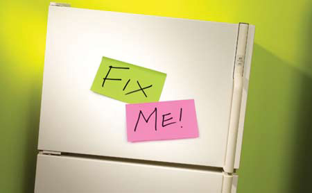 repair fix fridge or refrigerator