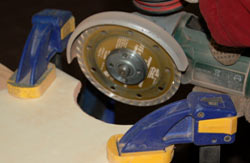 Cut circles into tiles