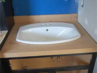 Mosaic tile vanity for bathroom 