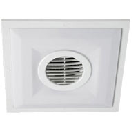 bathroom light with integrated extractor fan