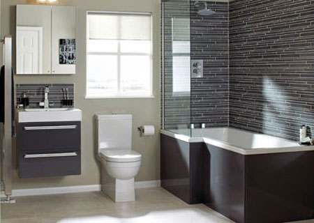 Create the illusion of space in a small bathroom 