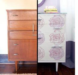Make over an old dresser or chest of drawers 