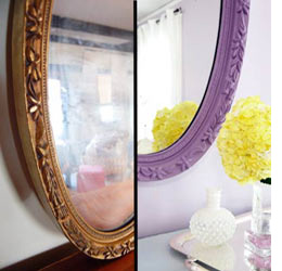 oval-framed mirror