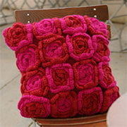 Rose topped cushion