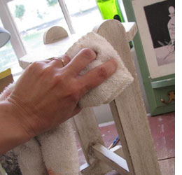 Distressed Ivory Table