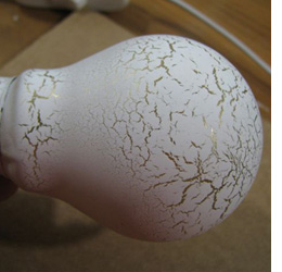 Christmas ornaments from recycled light bulbs