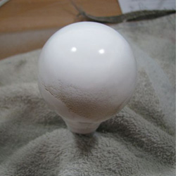 Christmas ornaments from recycled light bulbs