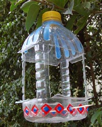 HOME DZINE Craft Ideas Recycled bird feeder