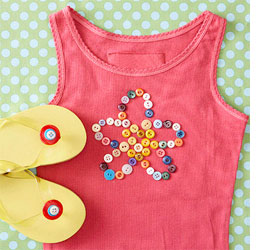 ideas and uses for buttons embellish t shirts