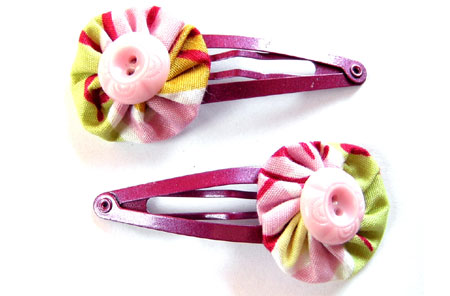 ideas and uses for buttons hair clips